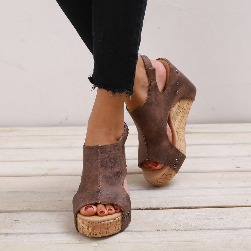sandales romaines pour femmes avec bouche de poisson