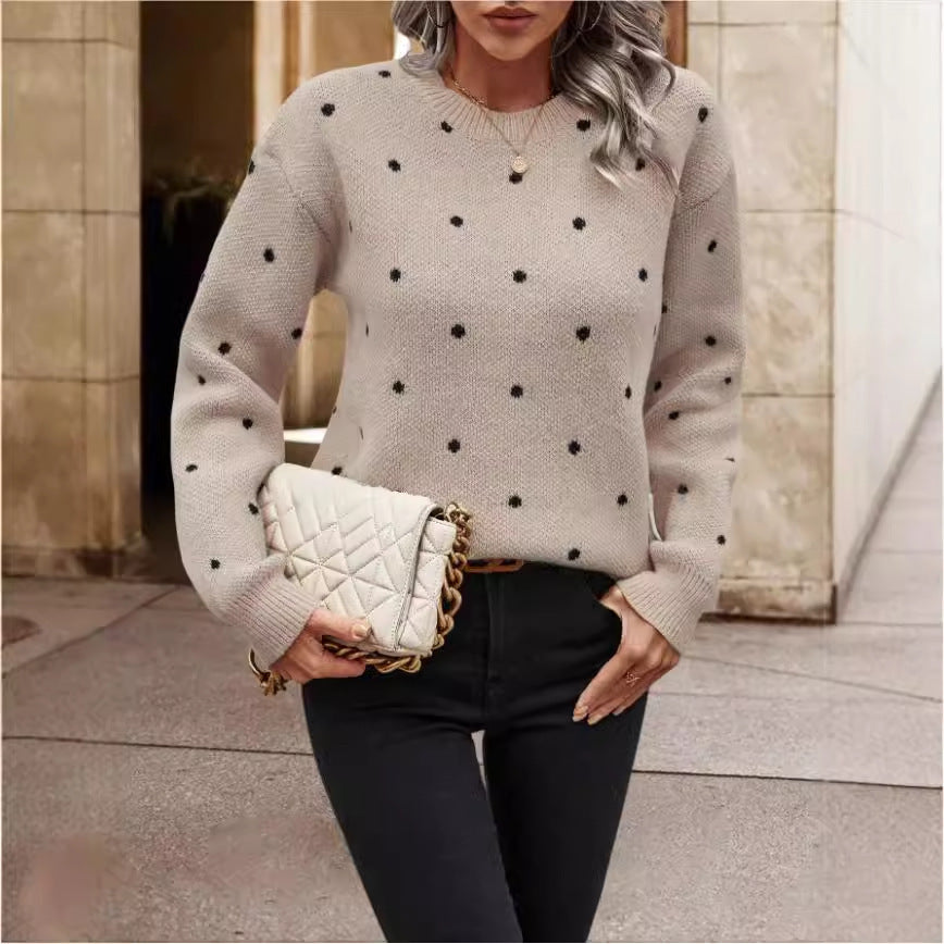 Pull à manches longues en jacquard