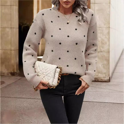 Pull à manches longues en jacquard