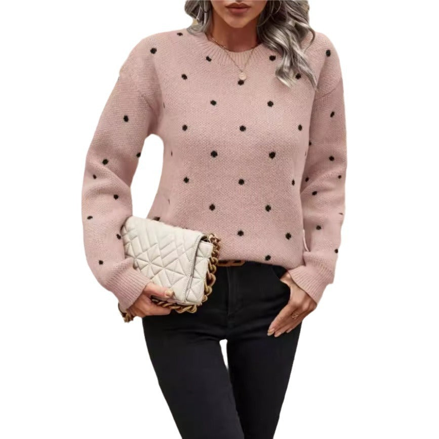 Pull à manches longues en jacquard