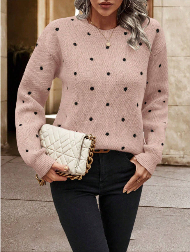 Pull à manches longues en jacquard