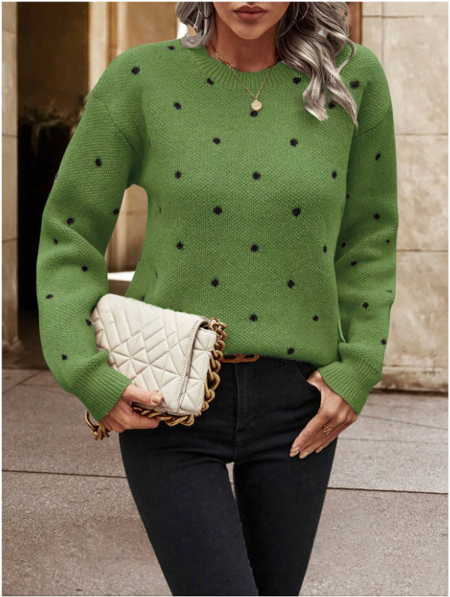 Pull à manches longues en jacquard