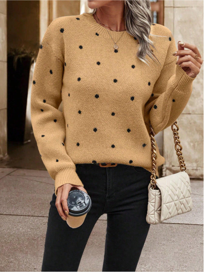Pull à manches longues en jacquard