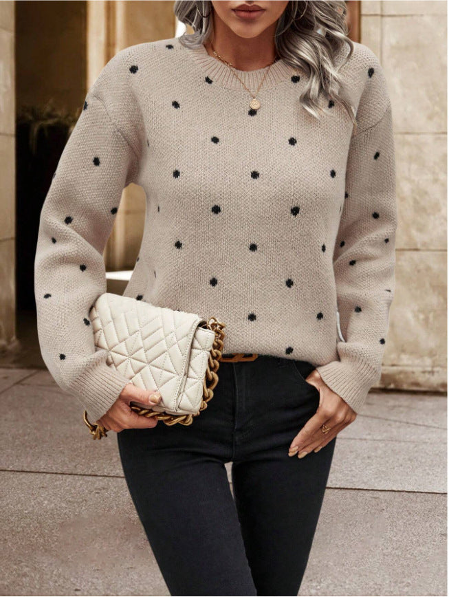 Pull à manches longues en jacquard